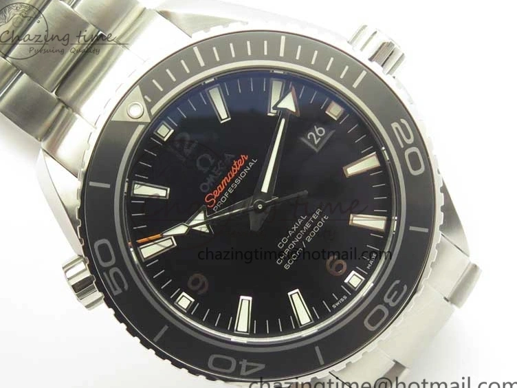 0309 EyeCatching Planet Ocean Professional Ceramic Bezel 45.5mm 1:1 VSF Best Edition Silver Markers on SS Bracelet A8500 Super Clone 8050